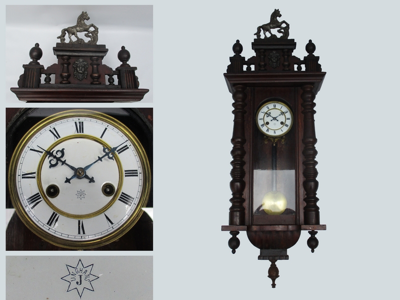 ユンハンス ドイツ 柱時計 古時計 ゼンマイ時計 ボンボン時計 掛け時計